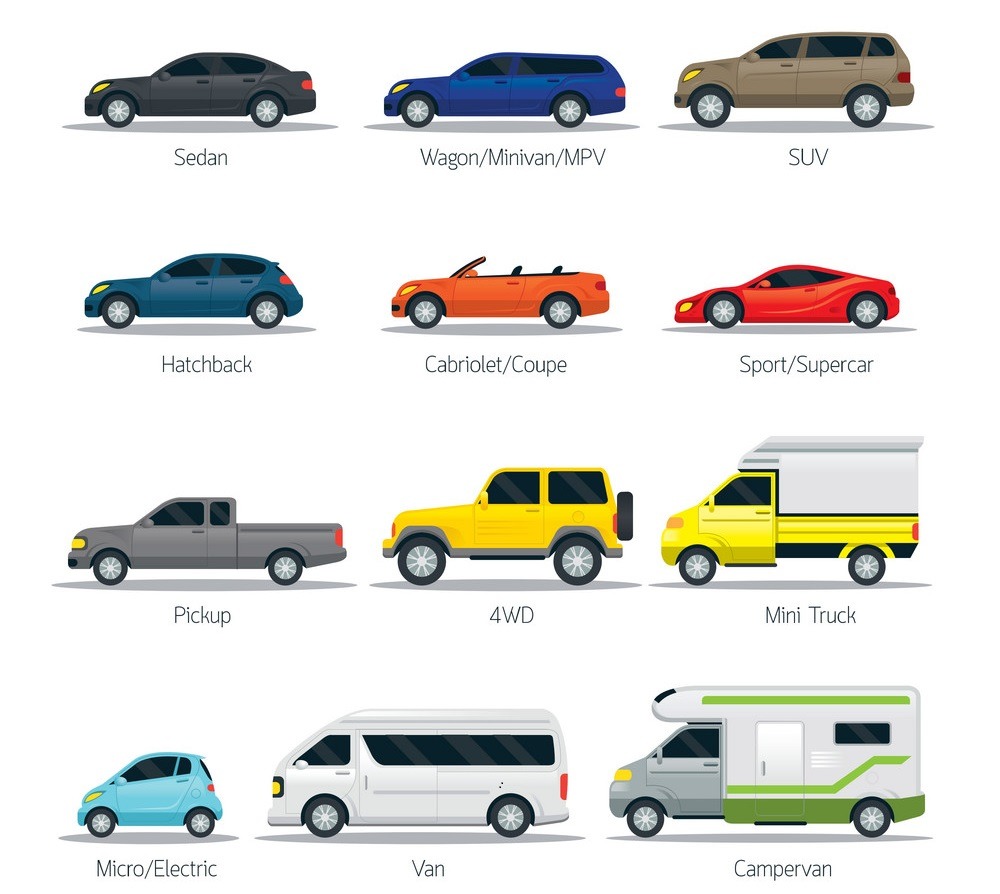 Первый тип автомобилей: минивэны, малые и средние